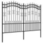 vidaXL Valla de jardín con punta de lanza acero recubierto negro 190cm vidaXL Valla de jardín con punta de lanza acero recubierto negro 190cm