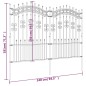 vidaXL Valla de jardín con punta de lanza acero recubierto negro 190cm vidaXL Valla de jardín con punta de lanza acero recubierto negro 190cm