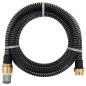 vidaXL Manguera de succión con conectores de latón PVC negro 29 mm 15m vidaXL Manguera de succión con conectores de latón PVC negro 29 mm 15m