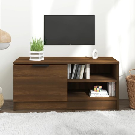 vidaXL Mueble para TV madera contrachapada marrón roble 80x35x36,5 cm