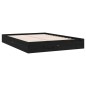 vidaXL Estructura de cama madera maciza negro 150x200 cm vidaXL Estructura de cama madera maciza negro 150x200 cm