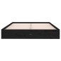 vidaXL Estructura de cama madera maciza negro 150x200 cm vidaXL Estructura de cama madera maciza negro 150x200 cm
