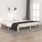 vidaXL Estructura de cama madera maciza de pino 200x200 cm