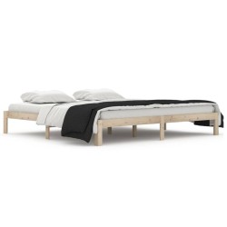 vidaXL Estructura de cama madera maciza de pino 200x200 cm