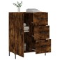 vidaXL Aparador de madera de ingeniería roble ahumado 69,5x34x90 cm
