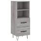 vidaXL Aparador madera de ingeniería gris Sonoma 34,5x34x90 cm vidaXL Aparador madera de ingeniería gris Sonoma 34,5x34x90 cm
