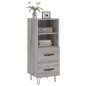 vidaXL Aparador madera de ingeniería gris Sonoma 34,5x34x90 cm vidaXL Aparador madera de ingeniería gris Sonoma 34,5x34x90 cm