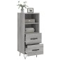 vidaXL Aparador madera de ingeniería gris Sonoma 34,5x34x90 cm vidaXL Aparador madera de ingeniería gris Sonoma 34,5x34x90 cm