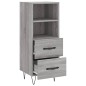 vidaXL Aparador madera de ingeniería gris Sonoma 34,5x34x90 cm vidaXL Aparador madera de ingeniería gris Sonoma 34,5x34x90 cm