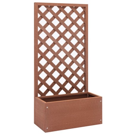 vidaXL Jardinera con enrejado WPC 65x30x135 cm