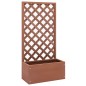 vidaXL Jardinera con enrejado WPC 65x30x135 cm