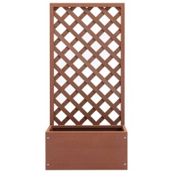 vidaXL Jardinera con enrejado WPC 65x30x135 cm
