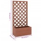 vidaXL Jardinera con enrejado WPC 65x30x135 cm