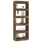 vidaXL Estantería/divisor madera ingeniería roble ahumado 60x30x166 cm