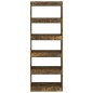 vidaXL Estantería/divisor madera ingeniería roble ahumado 60x30x166 cm