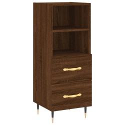 vidaXL Aparador madera de ingeniería marrón roble 34,5x34x90 cm