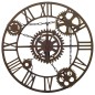 vidaXL Reloj de pared de metal marrón 80 cm vidaXL Reloj de pared de metal marrón 80 cm