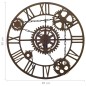 vidaXL Reloj de pared de metal marrón 80 cm vidaXL Reloj de pared de metal marrón 80 cm