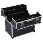 vidaXL Caja de herramientas aluminio negro 38x22,5x34 cm vidaXL Caja de herramientas aluminio negro 38x22,5x34 cm