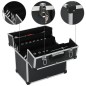 vidaXL Caja de herramientas aluminio negro 38x22,5x34 cm vidaXL Caja de herramientas aluminio negro 38x22,5x34 cm