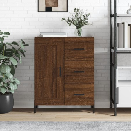 vidaXL Aparador de madera de ingeniería marrón roble 69,5x34x90 cm