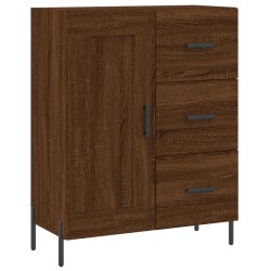 vidaXL Aparador de madera de ingeniería marrón roble 69,5x34x90 cm