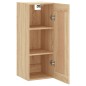 vidaXL Armario de pared madera ingeniería roble Sonoma 34,5x34x90 cm vidaXL Armario de pared madera ingeniería roble Sonoma 34,5x34x90 cm
