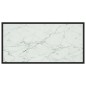 vidaXL Mesa de centro negra con vidrio de mármol blanco 100x50x35 cm vidaXL Mesa de centro negra con vidrio de mármol blanco 100x50x35 cm