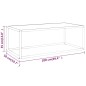 vidaXL Mesa de centro negra con vidrio de mármol blanco 100x50x35 cm vidaXL Mesa de centro negra con vidrio de mármol blanco 100x50x35 cm