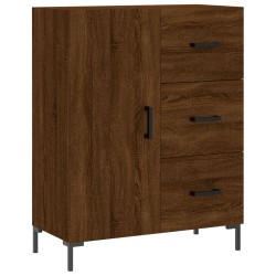 vidaXL Aparador de madera de ingeniería marrón roble 69,5x34x90 cm