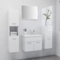 vidaXL Juego de muebles de baño madera de ingeniería blanco brillo vidaXL Juego de muebles de baño madera de ingeniería blanco brillo
