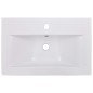 vidaXL Juego de muebles de baño madera de ingeniería blanco brillo vidaXL Juego de muebles de baño madera de ingeniería blanco brillo