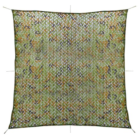 vidaXL Red de camuflaje con bolsa de almacenamiento verde 5x5 m