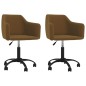 vidaXL Sillas de comedor giratorias 2 unidades terciopelo marrón vidaXL Sillas de comedor giratorias 2 unidades terciopelo marrón