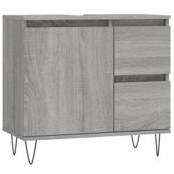 vidaXL Armario de baño madera contrachapada gris Sonoma 65x33x60 cm