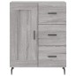 vidaXL Aparador de madera de ingeniería gris Sonoma 69,5x34x90 cm