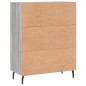 vidaXL Aparador de madera de ingeniería gris Sonoma 69,5x34x90 cm