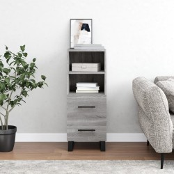 vidaXL Aparador madera de ingeniería gris Sonoma 34,5x34x90 cm