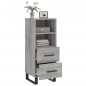 vidaXL Aparador madera de ingeniería gris Sonoma 34,5x34x90 cm vidaXL Aparador madera de ingeniería gris Sonoma 34,5x34x90 cm