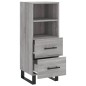 vidaXL Aparador madera de ingeniería gris Sonoma 34,5x34x90 cm vidaXL Aparador madera de ingeniería gris Sonoma 34,5x34x90 cm
