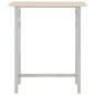 vidaXL Set mesa y sillas altas de cocina 3 piezas madera y acero vidaXL Set mesa y sillas altas de cocina 3 piezas madera y acero
