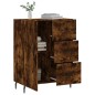 vidaXL Aparador de madera de ingeniería roble ahumado 69,5x34x90 cm vidaXL Aparador de madera de ingeniería roble ahumado 69,5x34x90 cm