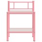 vidaXL Mesita de noche metal vidrio rosa y transparente 45x34,5x60,5cm vidaXL Mesita de noche metal vidrio rosa y transparente 45x34,5x60,5cm