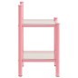 vidaXL Mesita de noche metal vidrio rosa y transparente 45x34,5x60,5cm vidaXL Mesita de noche metal vidrio rosa y transparente 45x34,5x60,5cm