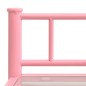 vidaXL Mesita de noche metal vidrio rosa y transparente 45x34,5x60,5cm vidaXL Mesita de noche metal vidrio rosa y transparente 45x34,5x60,5cm