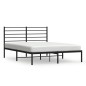vidaXL Estructura de cama con cabecero metal negro 135x190 cm vidaXL Estructura de cama con cabecero metal negro 135x190 cm