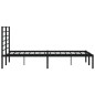 vidaXL Estructura de cama con cabecero metal negro 135x190 cm vidaXL Estructura de cama con cabecero metal negro 135x190 cm