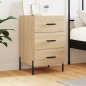vidaXL Mesita de noche madera de ingeniería roble Sonoma 40x40x66 cm