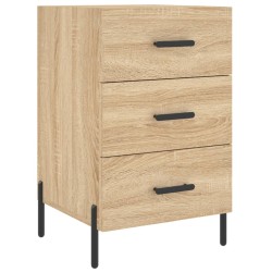 vidaXL Mesita de noche madera de ingeniería roble Sonoma 40x40x66 cm