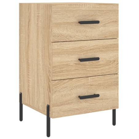 vidaXL Mesita de noche madera de ingeniería roble Sonoma 40x40x66 cm